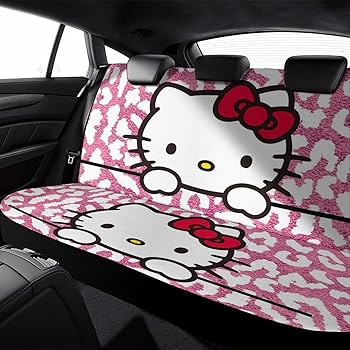 Amazon.co.jp: カーシートカバー ハローキティピンクのヒョウ柄